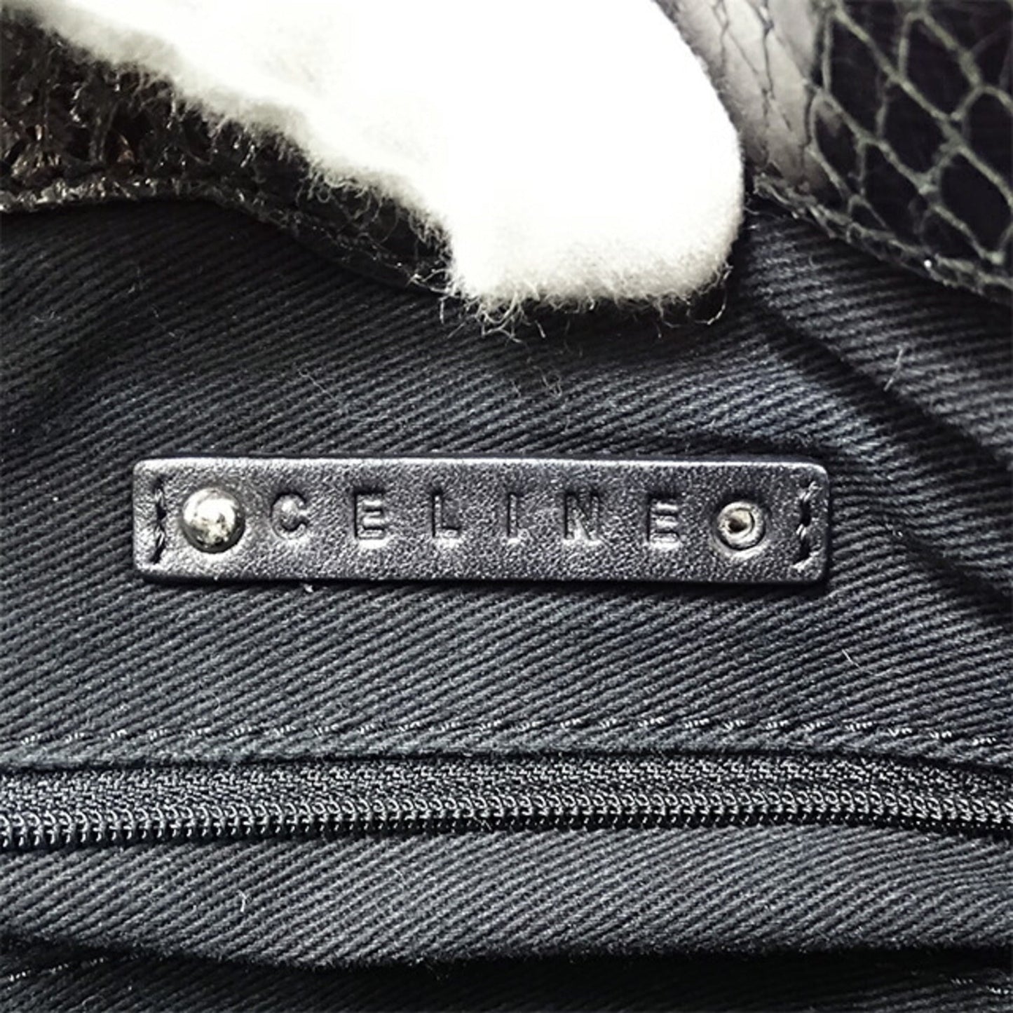 Celine bag ladies handbag shoulder 2way leather pillow small black