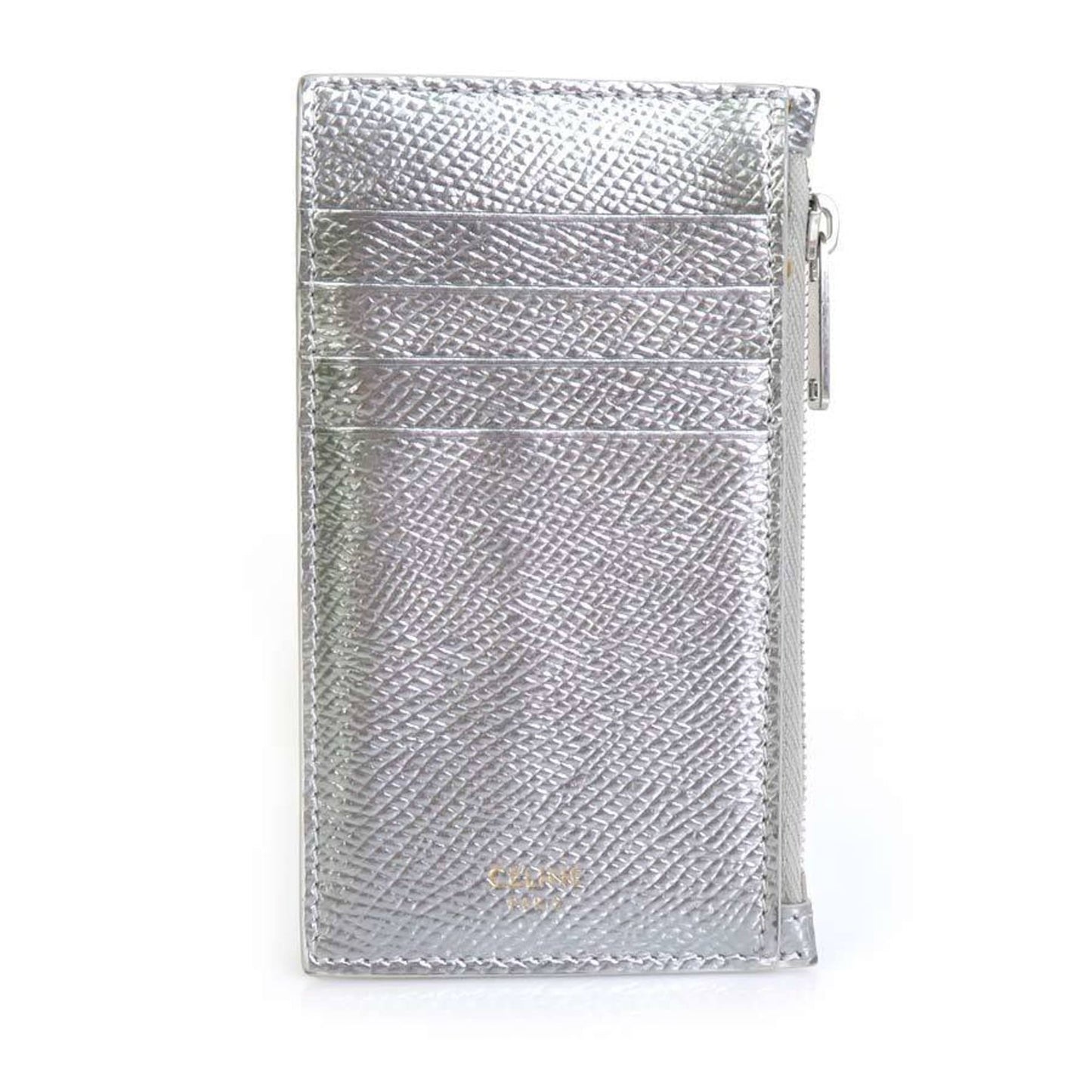 Celine coin case leather silver unisex h29458g