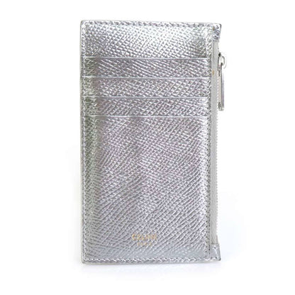 Celine coin case leather silver unisex h29458g