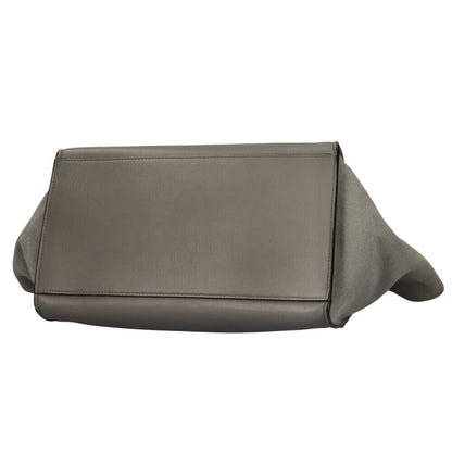 Celine trapeze shoulder bag leather gray ladies