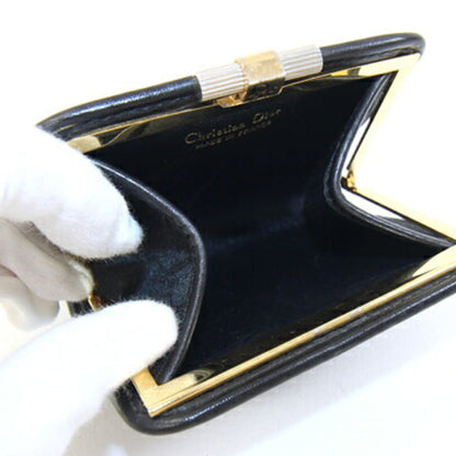 Christian Dior Trotter Black Canvas Leather Coin Purse/Coin Case ()