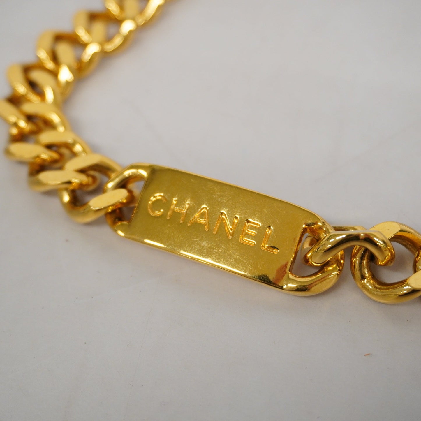 ChanelAuth  Chain Belt Gold Metal Women's Chain Belt