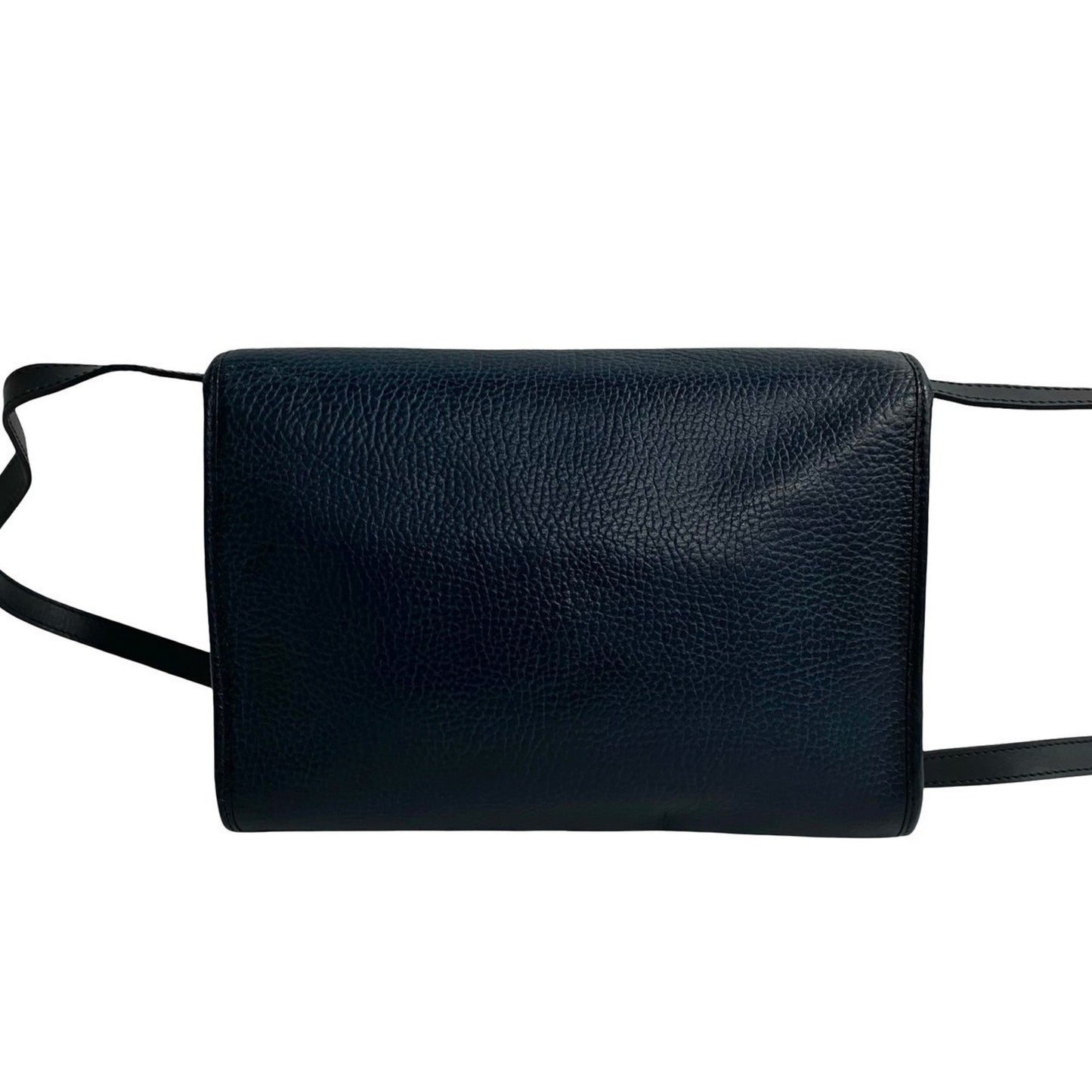 Christian Dior Navy Leather Pochette Shoulder Bag ()
