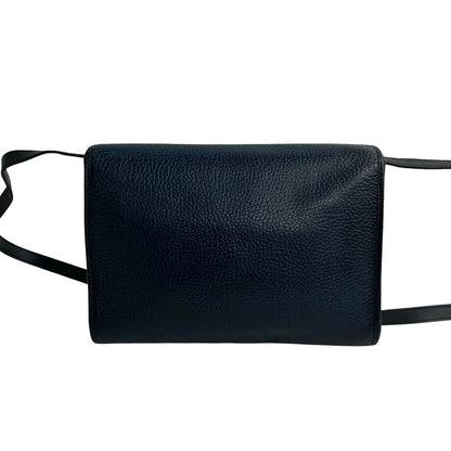 Christian Dior Navy Leather Pochette Shoulder Bag ()