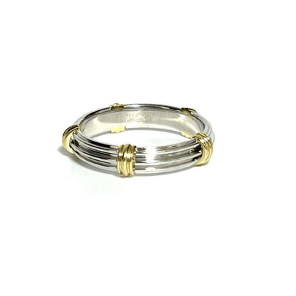 Christian Dior Silver Yellow Gold (18K) Platinum 950 Band Ring ()