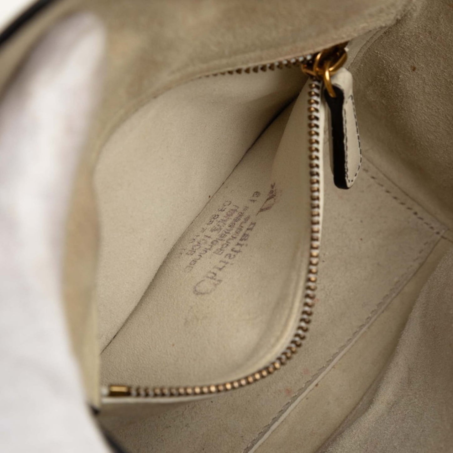 Christian Dior Off-White Leather Handbag Shoulder Bag ()