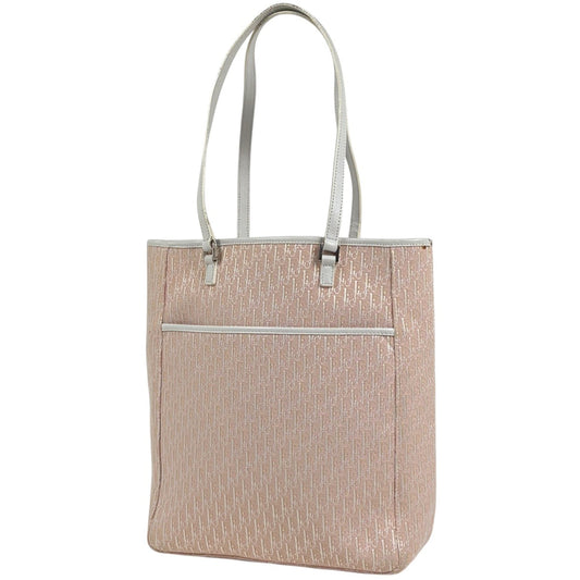 Christian Dior Pink Canvas Leather Shoulder Bag Tote Bag ()