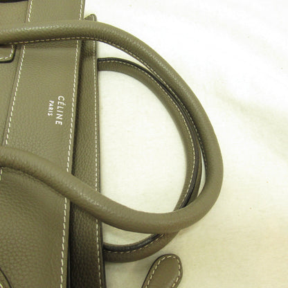 Celine Luggage micro shopper handbag Gray Gurege Calfskin [cowhide] 167793