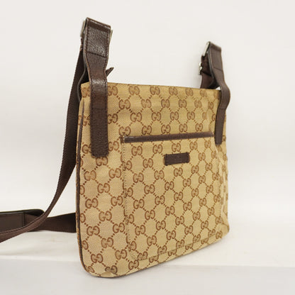 GUCCI  GG Canvas Shoulder Bag 122793 Women's Shoulder Bag Beige,Brown