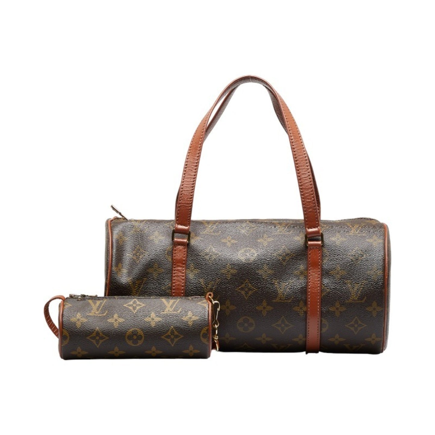LOUIS VUITTON Monogram Papillon 30 [Old] HandBag M51385 Brown PVC Leather Ladies