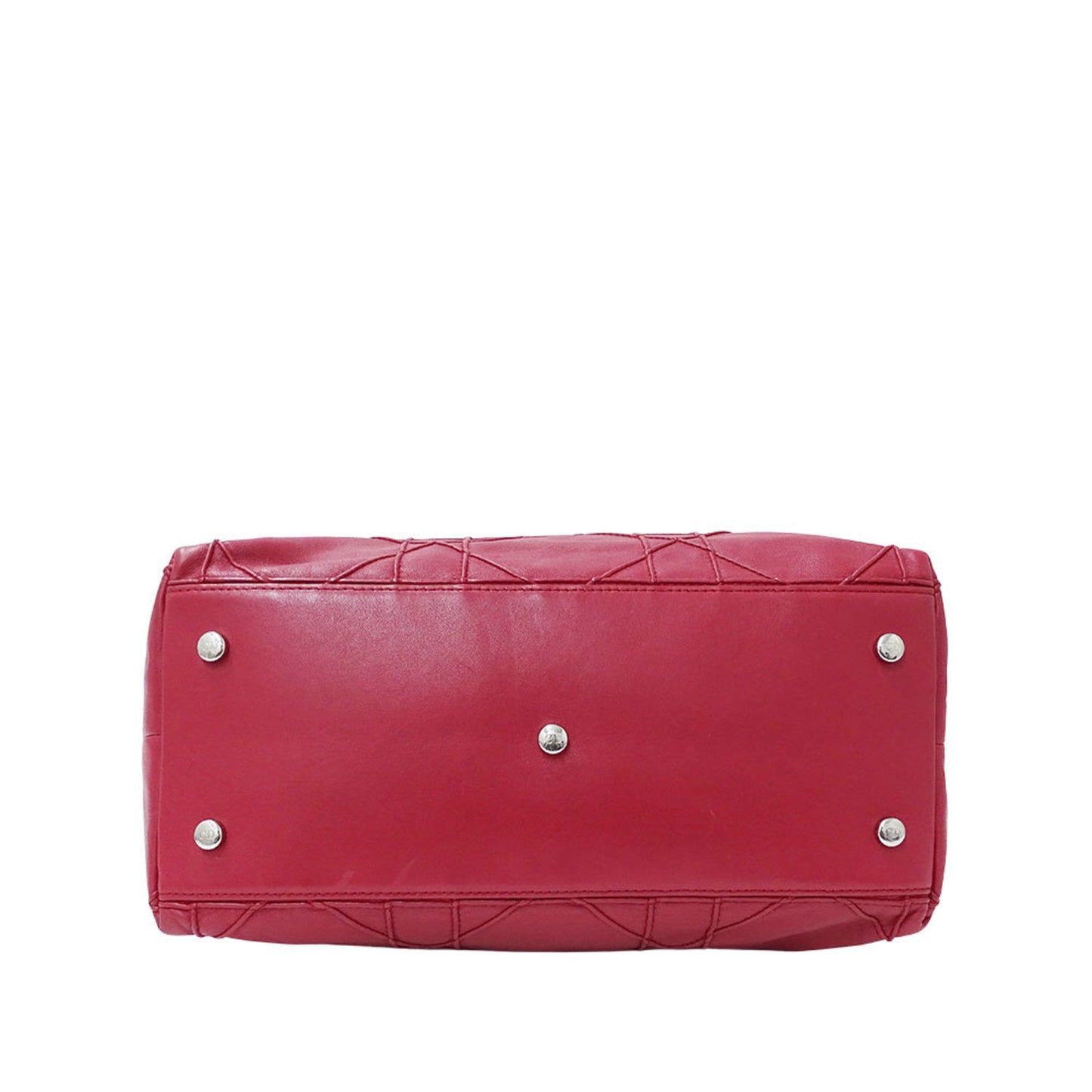 Christian Dior Red Color Wine Leather Handbag Shoulder Bag ()