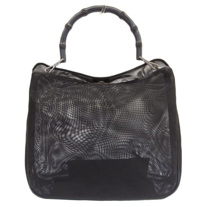 Gucci Black Mesh Handbag Tote Bag ()