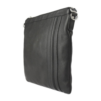 Gucci Black Leather Messenger Bag Shoulder Bag