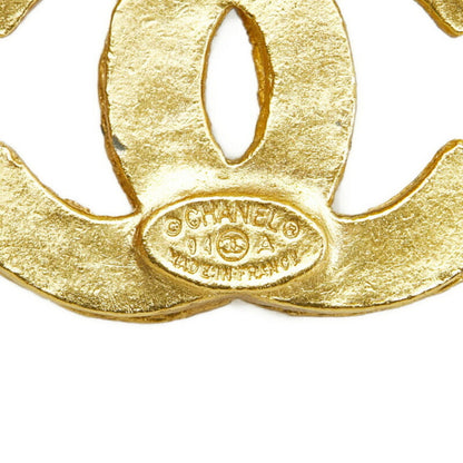 CHANEL triple coco mark brooch gold plated ladies