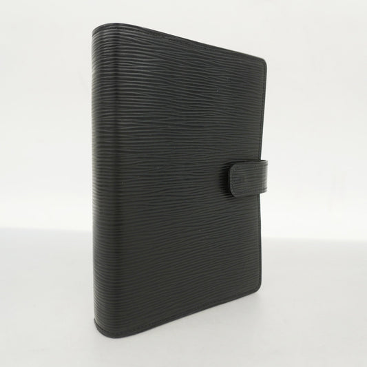 Louis VuittonAuth  Epi Planner Cover Noir Agenda MM R20042