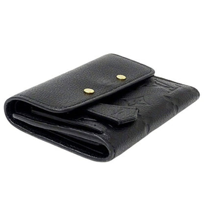 LOUIS VUITTON Wallet Monogram Empreinte Women's Trifold Portefeuille Pont Neuf Noir M62184 Black