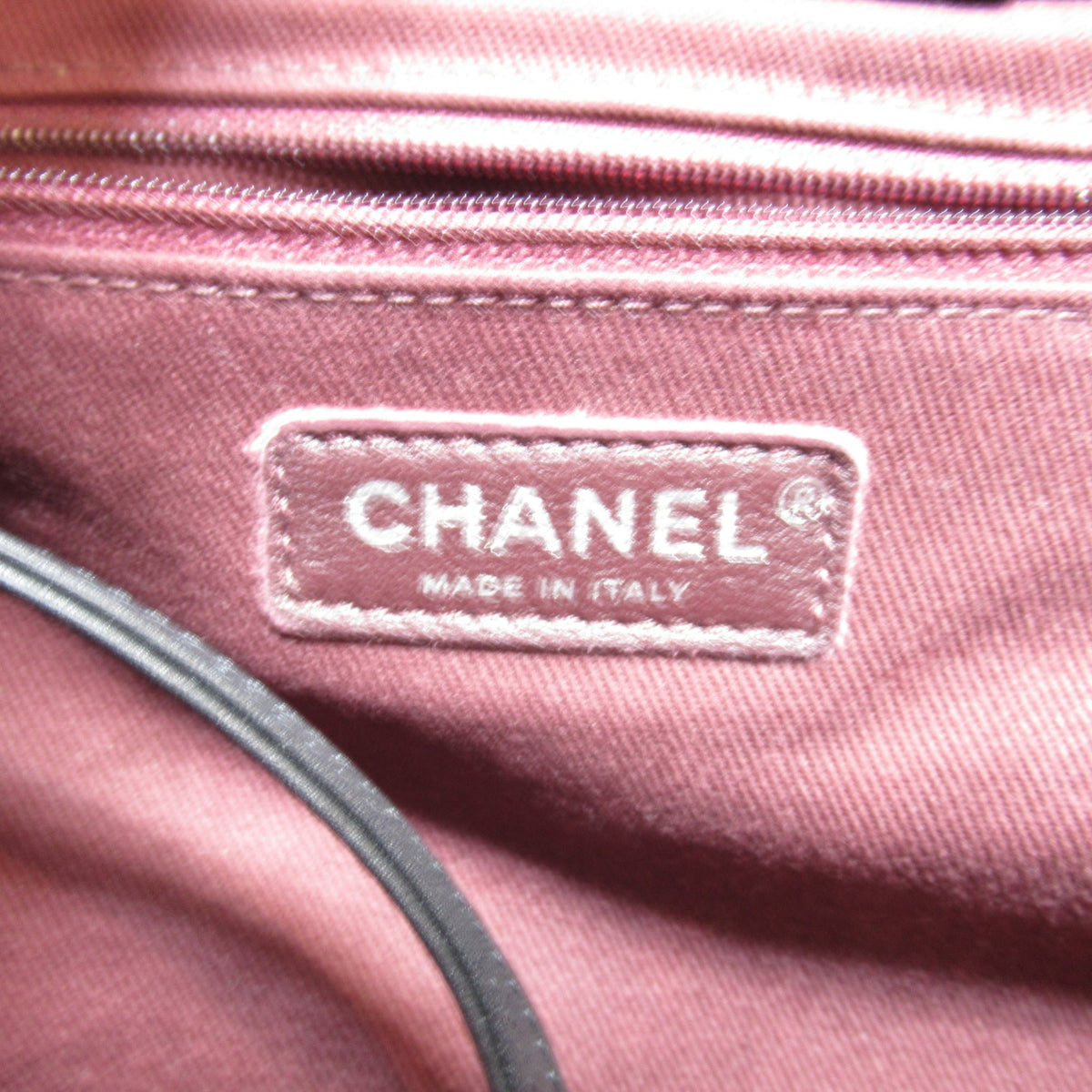 CHANEL 2way shoulder bag Black Silver Nylon polyester