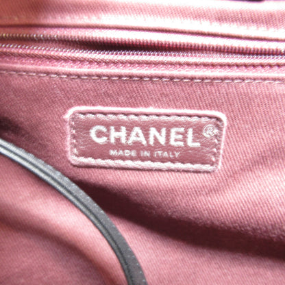 CHANEL 2way shoulder bag Black Silver Nylon polyester