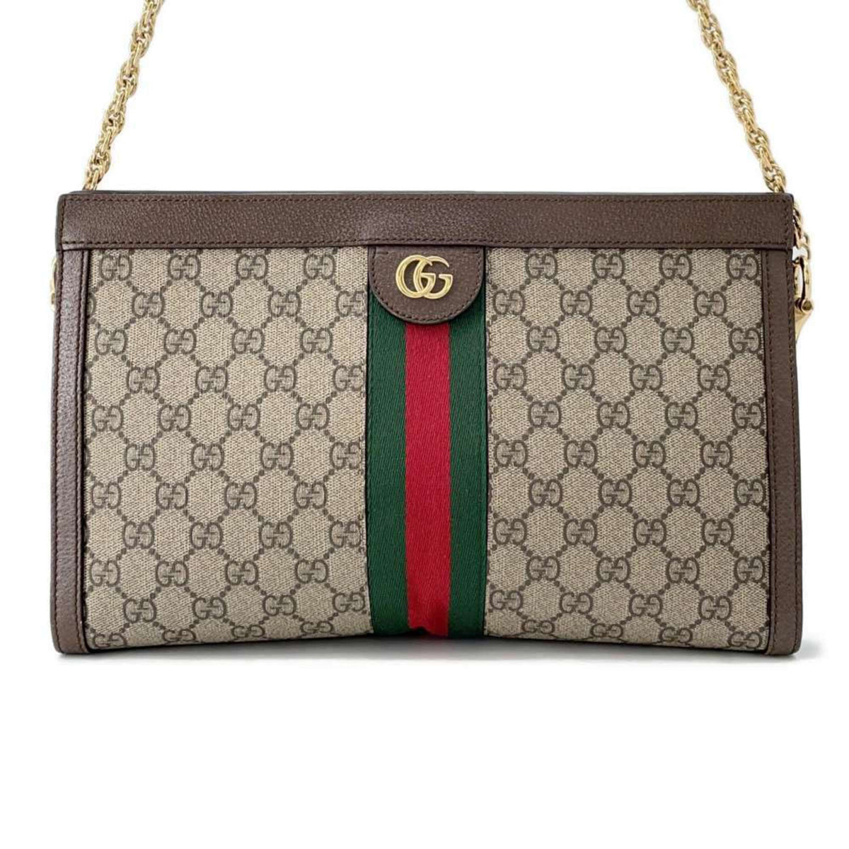 Gucci Brown Pvc Leather Shoulder Bag
