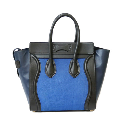 Celine Luggage Micro Handbag Blue Ladies
