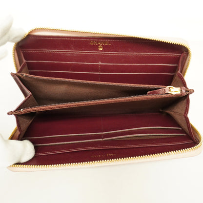 ChanelAuth  Matelasse Long Wallet Gold Hardware Women's Lambskin Long Wallet