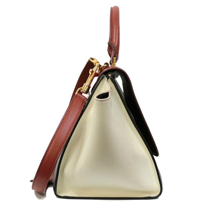 Celine Handbag Trappers Bag Shoulder Multicolor Brown Ladies