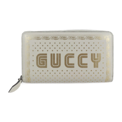 Gucci Gold Ivory Leather Long Wallet (Bi-Fold) ()