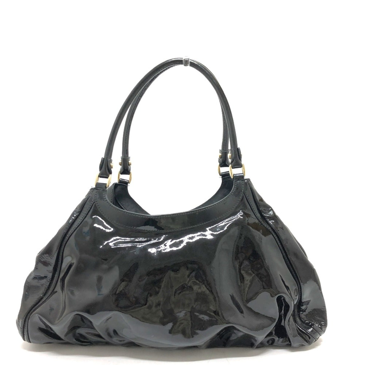 Gucci Black Patent Leather Tote Bag