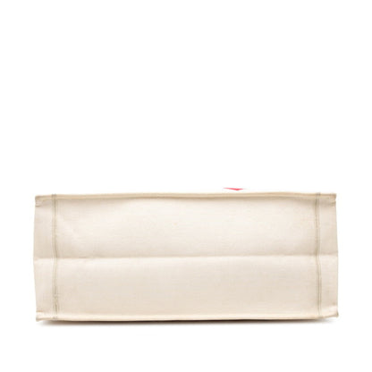 Christian Dior White Canvas Tote Bag ()