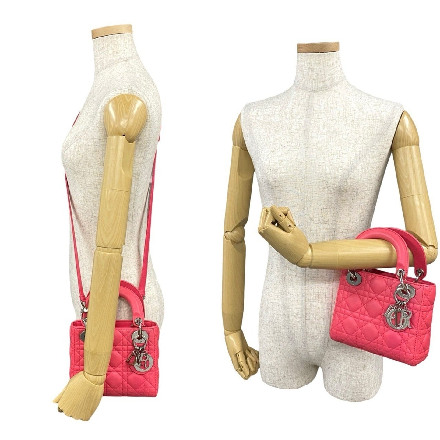 Christian Dior Pink Leather Handbag Shoulder Bag ()