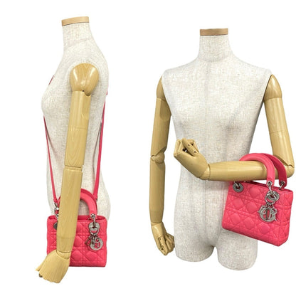Christian Dior Pink Leather Handbag Shoulder Bag ()
