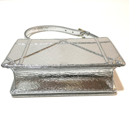 Christian Dior Silver Leather Shoulder Bag ()
