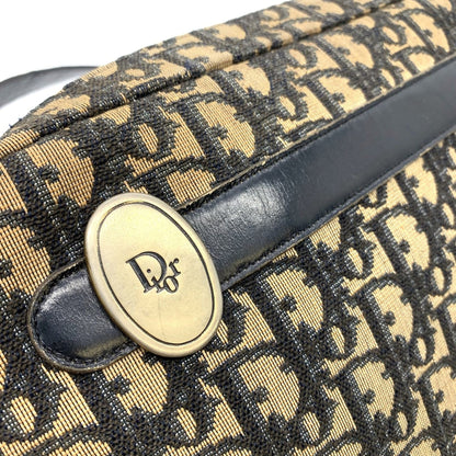 Christian Dior Trotter Brown Canvas Leather Shoulder Bag ()
