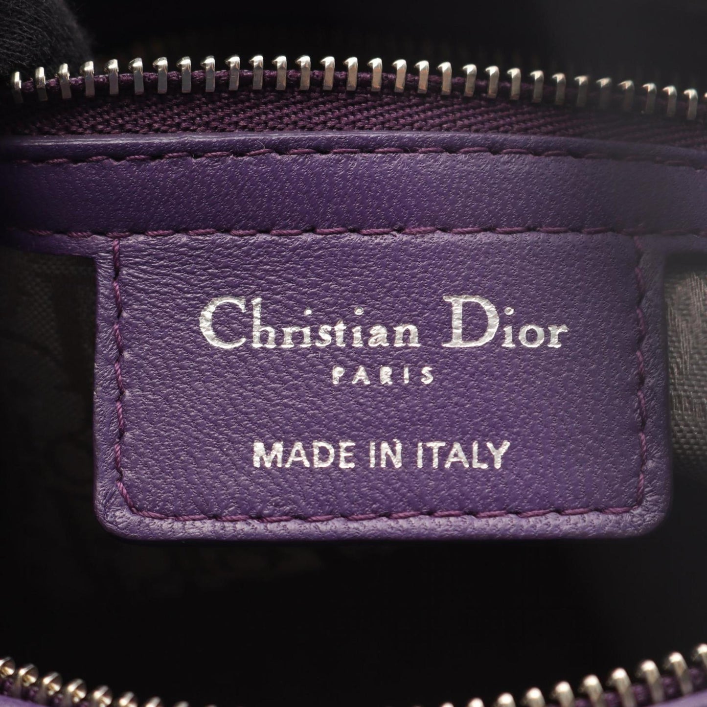Christian Dior Purple Leather Handbag ()