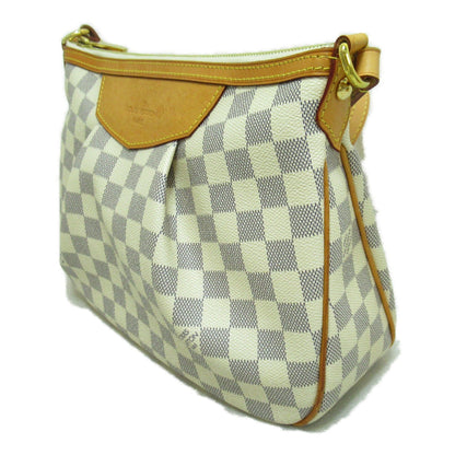 Louis Vuitton SiracusaPM Shoulder Bag Ivory Damier Azur PVC coated canvas N41113