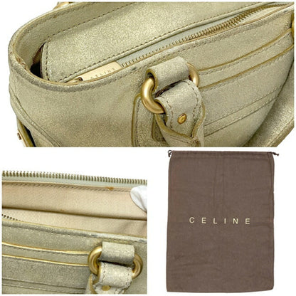 Celine handbag boogie bag silver gold CE00 13 leather Celine ladies plate