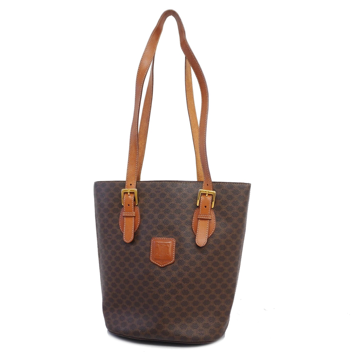 Celine  Macadam Shoulder Bag Women's PVC Brown