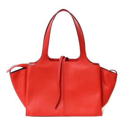 Celine Shoulder Bag Triford Red Women's Leather