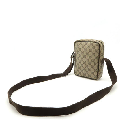 Gucci Beige Dark Brown Khaki Pvc Leather Pochette Shoulder Bag