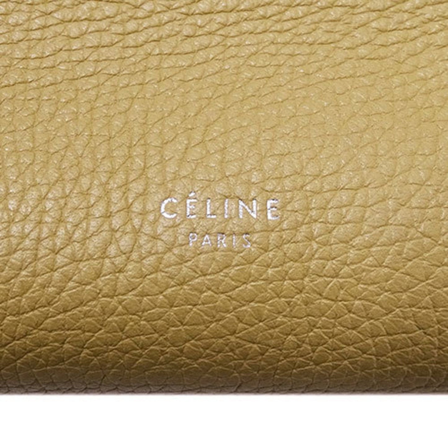 Celine Bag Ladies Handbag Shoulder 2way Belt Small Leather Beige