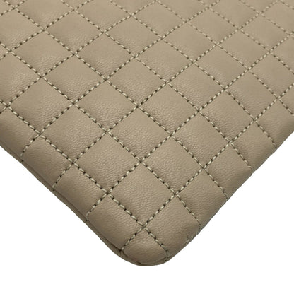 Celine C Charm Clutch Bag Beige Quilted Leather Women's Men's