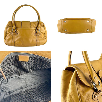 Christian Dior Mustard Yellow Leather Shoulder Bag ()