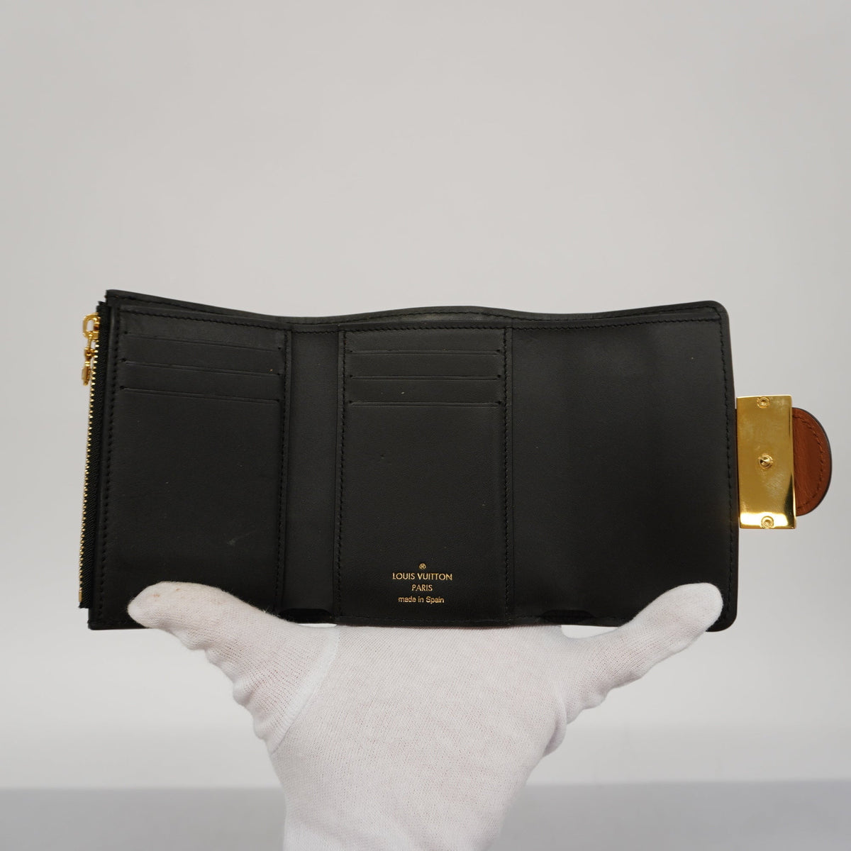Louis VuittonAuth  Monogram Reverse Portofeuil Daufine Compact M68725 Women's