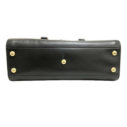 Gucci Sherry Line Black Leather Handbag Shoulder Bag