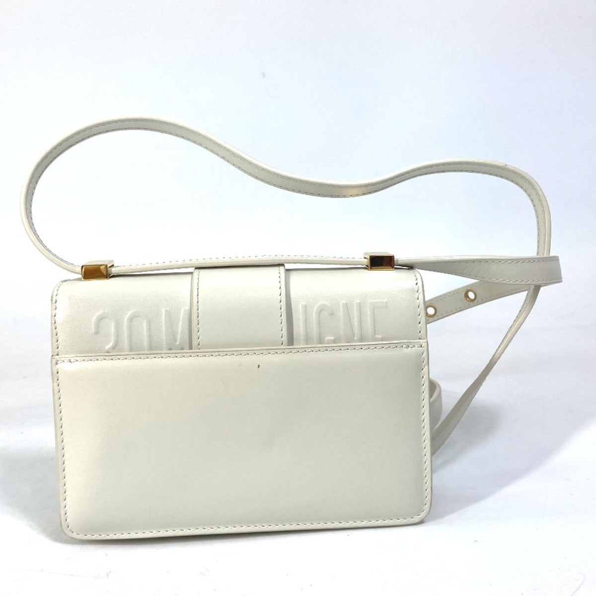 Christian Dior White Leather Pochette Pouch Shoulder Bag ()
