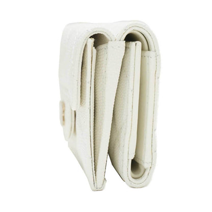 Chanel Matelasse Classic Small Flap AP0230 Fold Wallet White Caviar Skin Men Women