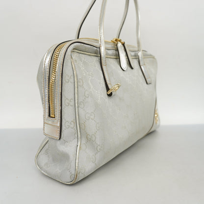 GUCCIAuth  GG Canvas Tote Bag 169971 Women's Tote Bag Silver