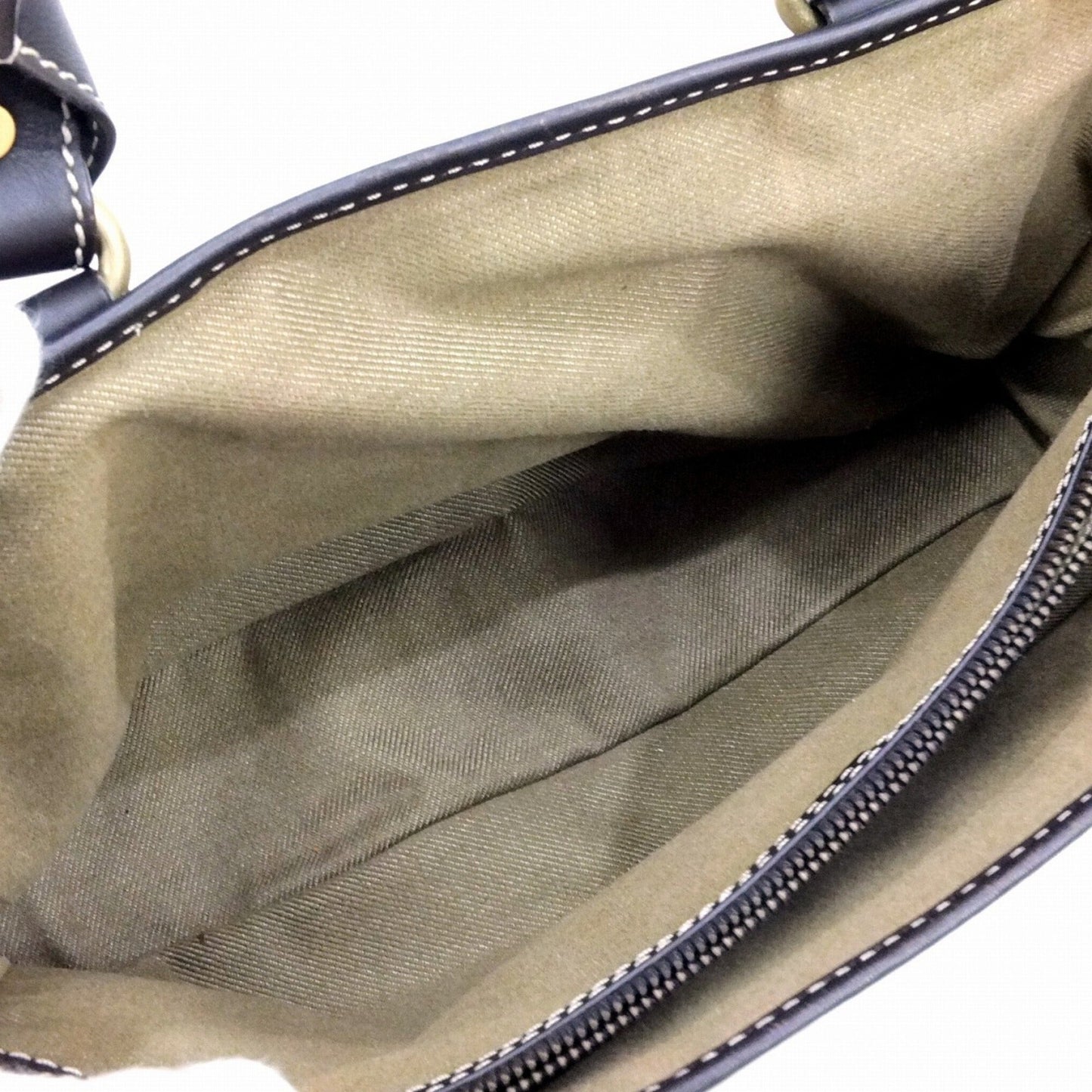 Celine Macadam Pattern Boogie Handbag Khaki Brown YS00/15 Bag Canvas Leather Ladies