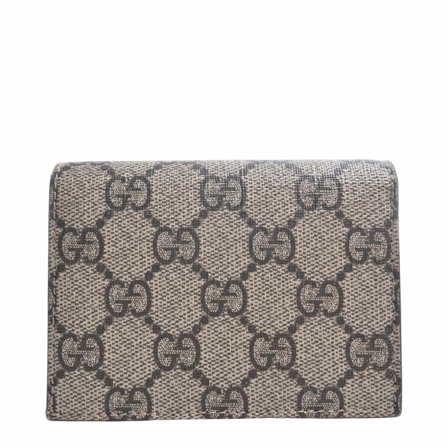 GUCCI GG Supreme Butterfly Bifold Wallet 456867 Beige Women's