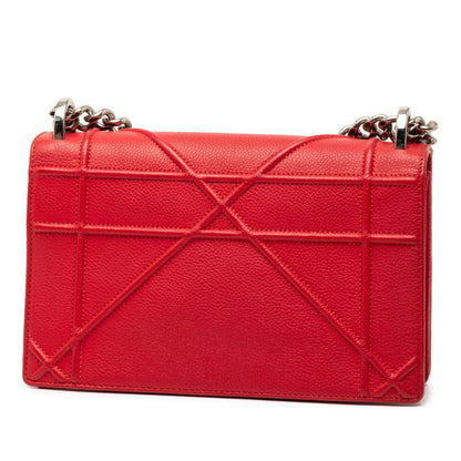Christian Dior Red Color Leather Shoulder Bag ()